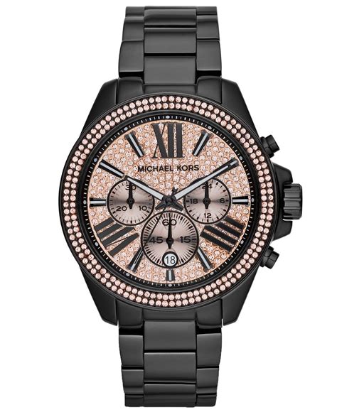 girls michael kors watch|michael kors black watches women.